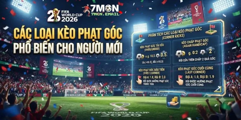 Các loại kèo phạt góc phổ biến