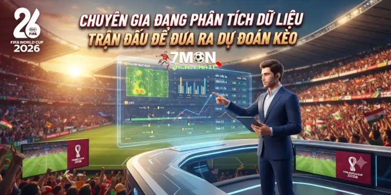 Chuyên gia đang phân tích dữ liệu trận đấu để đưa ra dự đoán kèo